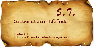 Silberstein Tünde névjegykártya